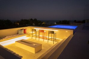 Terrace/patio - Ocean View 3 bed, 3 bath. Private pool. Steps to the beach in gated community (Peadsi)