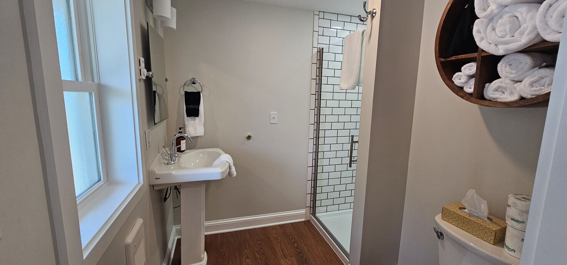 Hair dryer, towels
