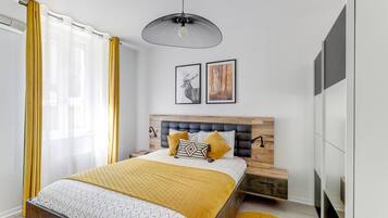 2 chambres, fer et planche Ă repasser, Wi-Fi gratuit, draps fournis