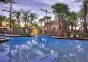 Outdoor pool, a heated pool