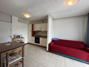 Apartment, 2 Bedrooms, Balcony, Ocean View | Living room - Flat With Side sea View Just Steps From the Beach (San Michele al Tagliamento)