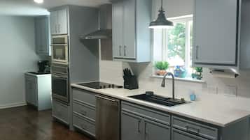 Microwave, oven, stovetop, dishwasher