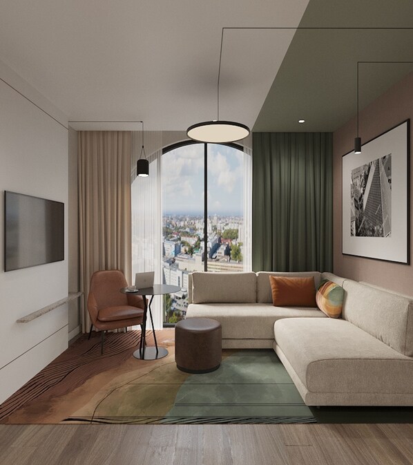 Suite, 1 slaapkamer | Uitzicht op de stad