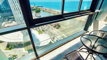 Studiosvit Comfort - utsikt mot stranden | Balkongutsikt