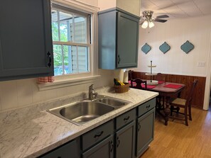 Microwave, oven, stovetop, paper towels