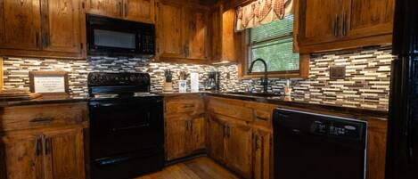 Microwave, dishwasher, coffee/tea maker, toaster