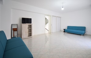 Smart TV y chimenea 