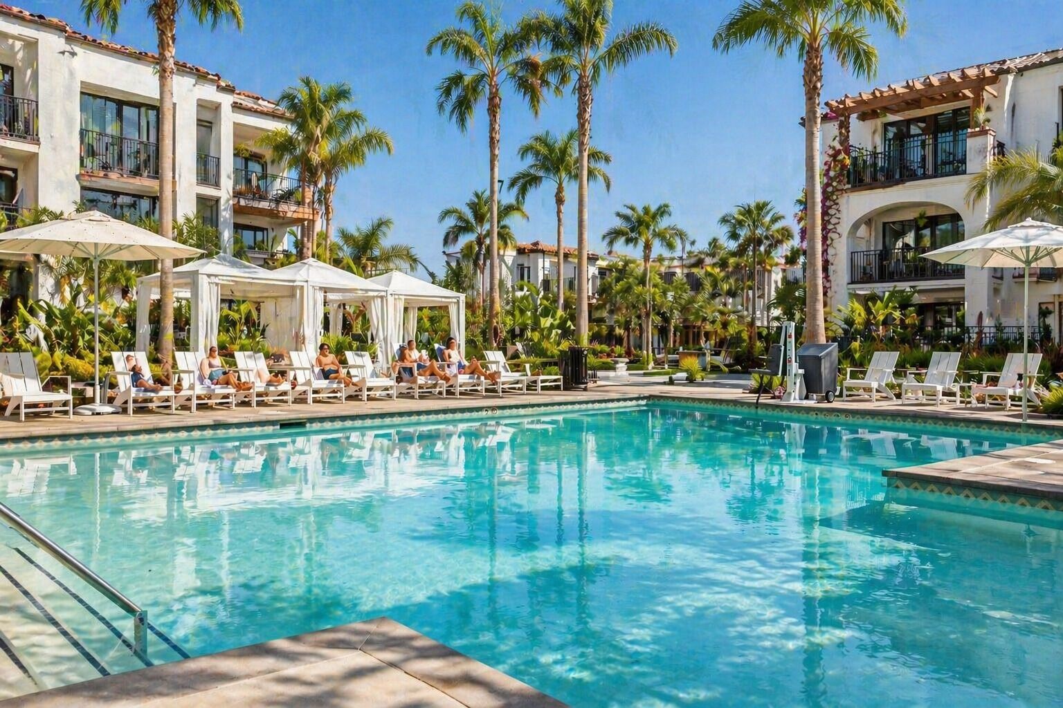 Piscina all'aperto, una piscina riscaldata