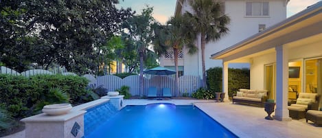 A heated pool