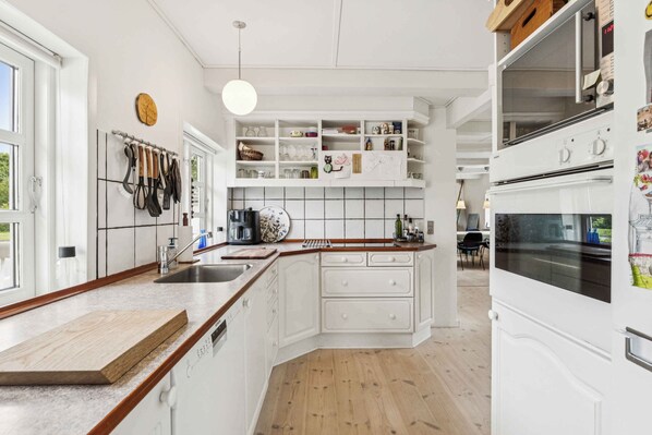 Fridge, oven, dishwasher, electric kettle