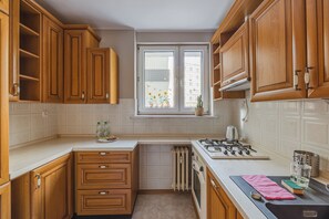 Fridge, oven, stovetop, dishwasher