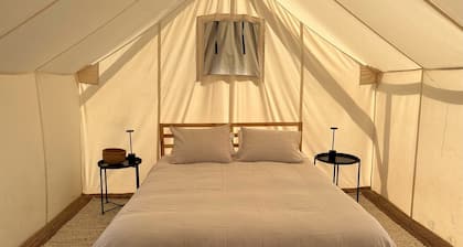 Experience the great outdoors glamping at Camp Red Moon