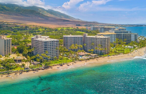 On the beach - Maui Resort Rentals: Kaanapali Alii 324 – Remodeled 3BR w/ Gorgeous Ocean and Mountain Views! (Lahaina)