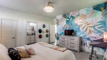 4 chambres, bureau, fer et planche Ă repasser, lit parapluie