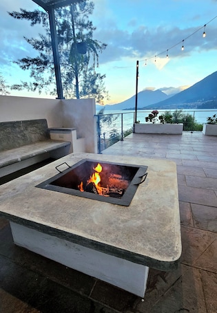 Terrace/patio. The Mansion of the Roses! "Magic, elegance and family relaxation in Atitlán".