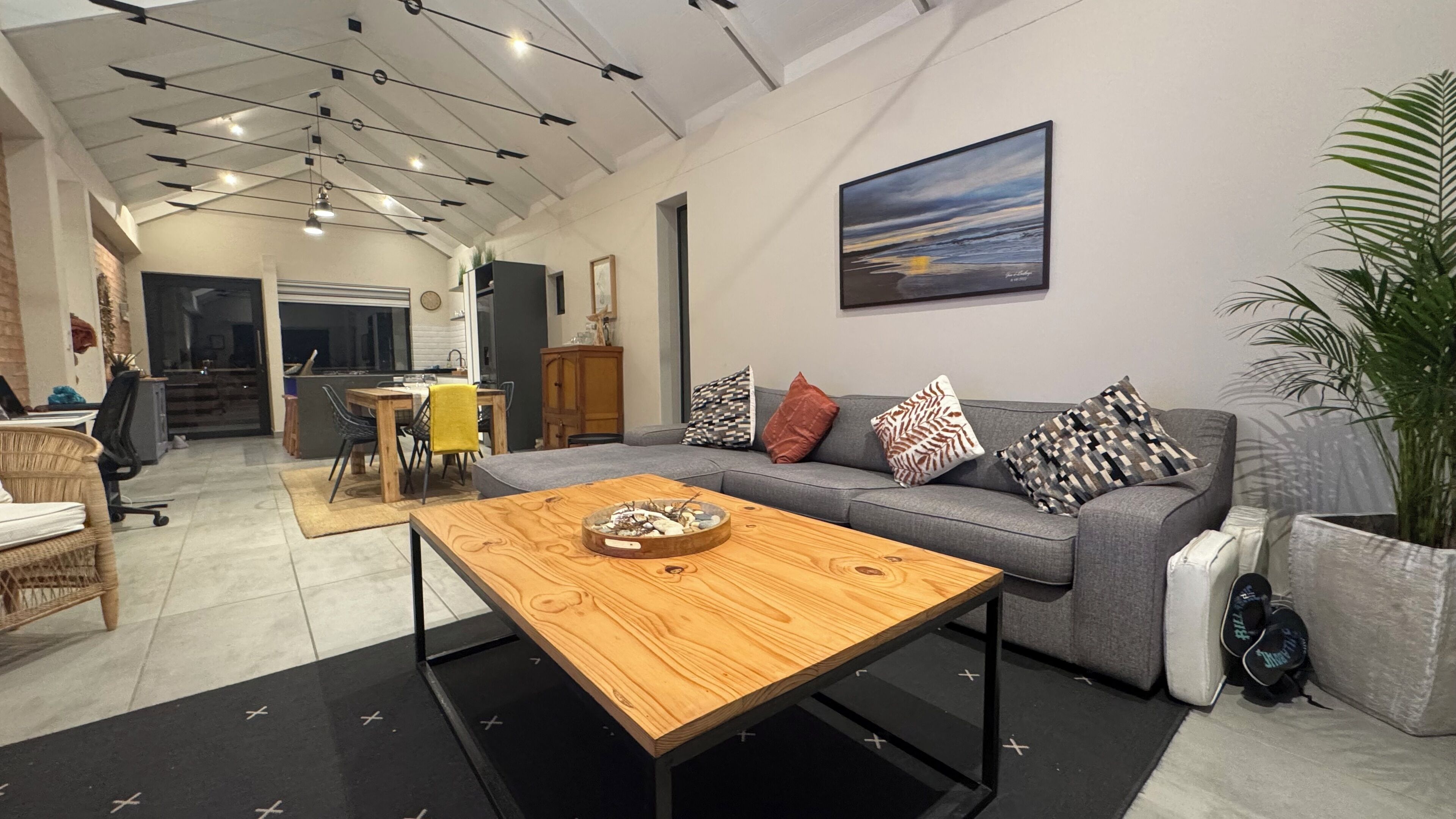 TV connectée, cheminée, livres