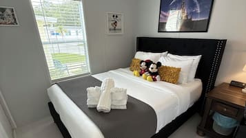 1 bedroom, iron/ironing board, travel crib, free WiFi