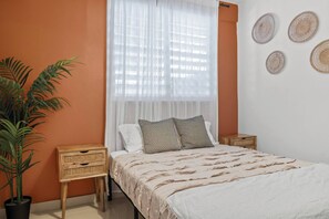 1 bedroom, iron/ironing board, bed sheets