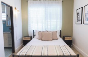 1 bedroom, iron/ironing board, bed sheets