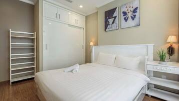 Deluxe Apartment, 1 Bedroom, Balcony, City View | Premium bedding, Select Comfort beds, individually decorated