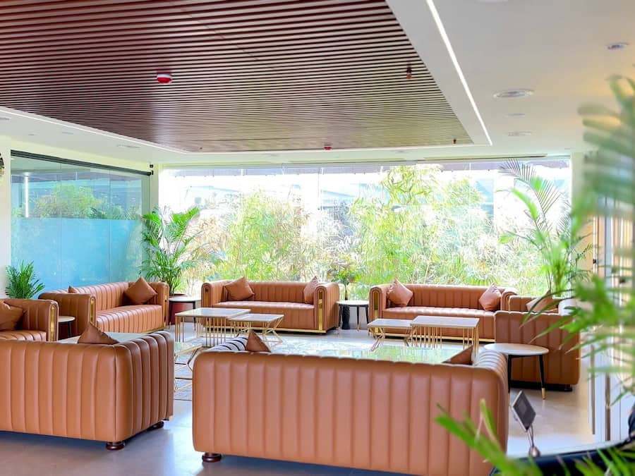 Sitteområde i lobbyen