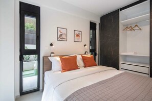 1 室のベッドルーム、アイロン / アイロン台、インターネット、ベッドシーツ