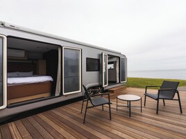 Deluxe Double Room, Ocean View | Down comforters, desk, laptop workspace, free WiFi