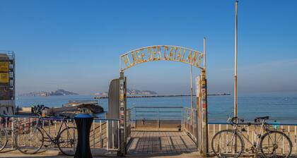 Luxe et vue mer, 3 chambres, plage des Catalans