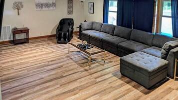 TV, fireplace, video games, offices