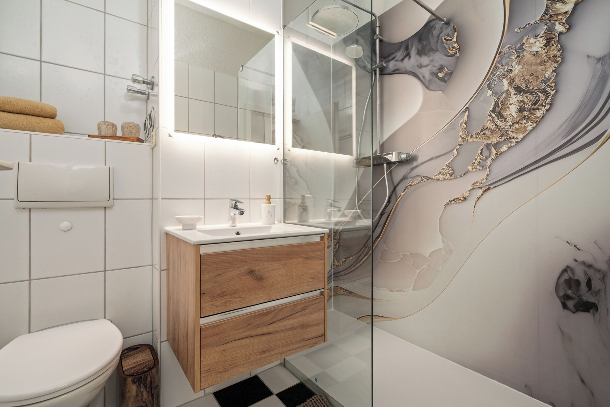 Dusche, Handtücher