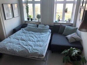 2 slaapkamers, een bureau, een strijkplank/strijkijzer, gratis wifi