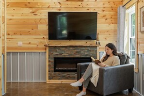 电视、壁炉、办公室