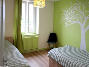 3 chambres, Wi-Fi gratuit, draps fournis