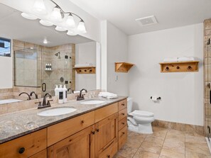 Shower, hair dryer, towels - Newpark 216-A | Private Hot Tub | Kitchenette | Fireplace | Mtn & Preserve Views | Pool & Hot Tub (Park City)