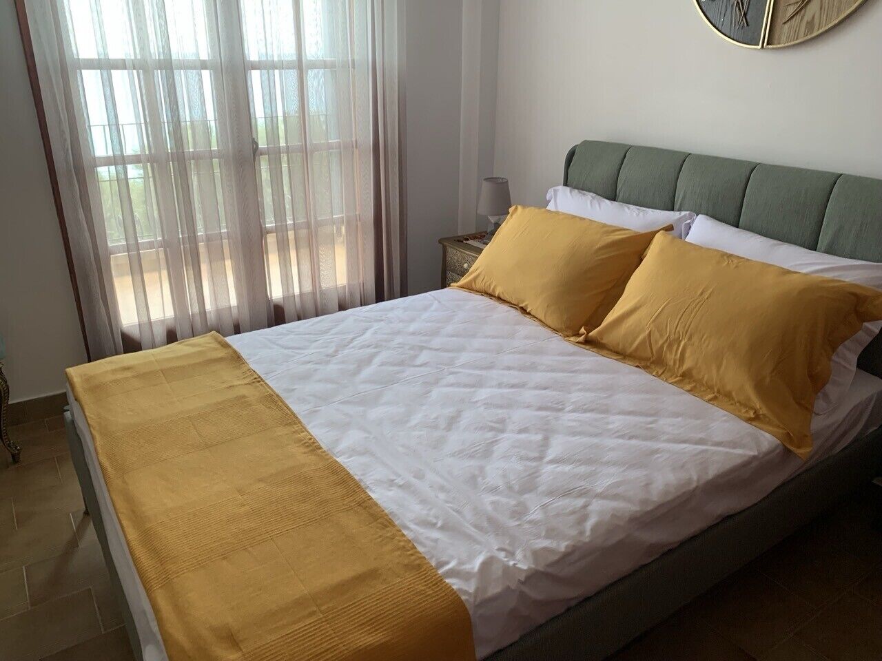 Premium bedding, memory foam beds, blackout drapes, iron/ironing board