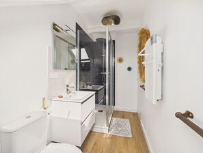 Shower, hair dryer
