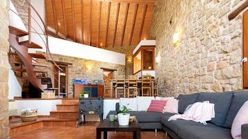 Una Smart TV, una chimenea