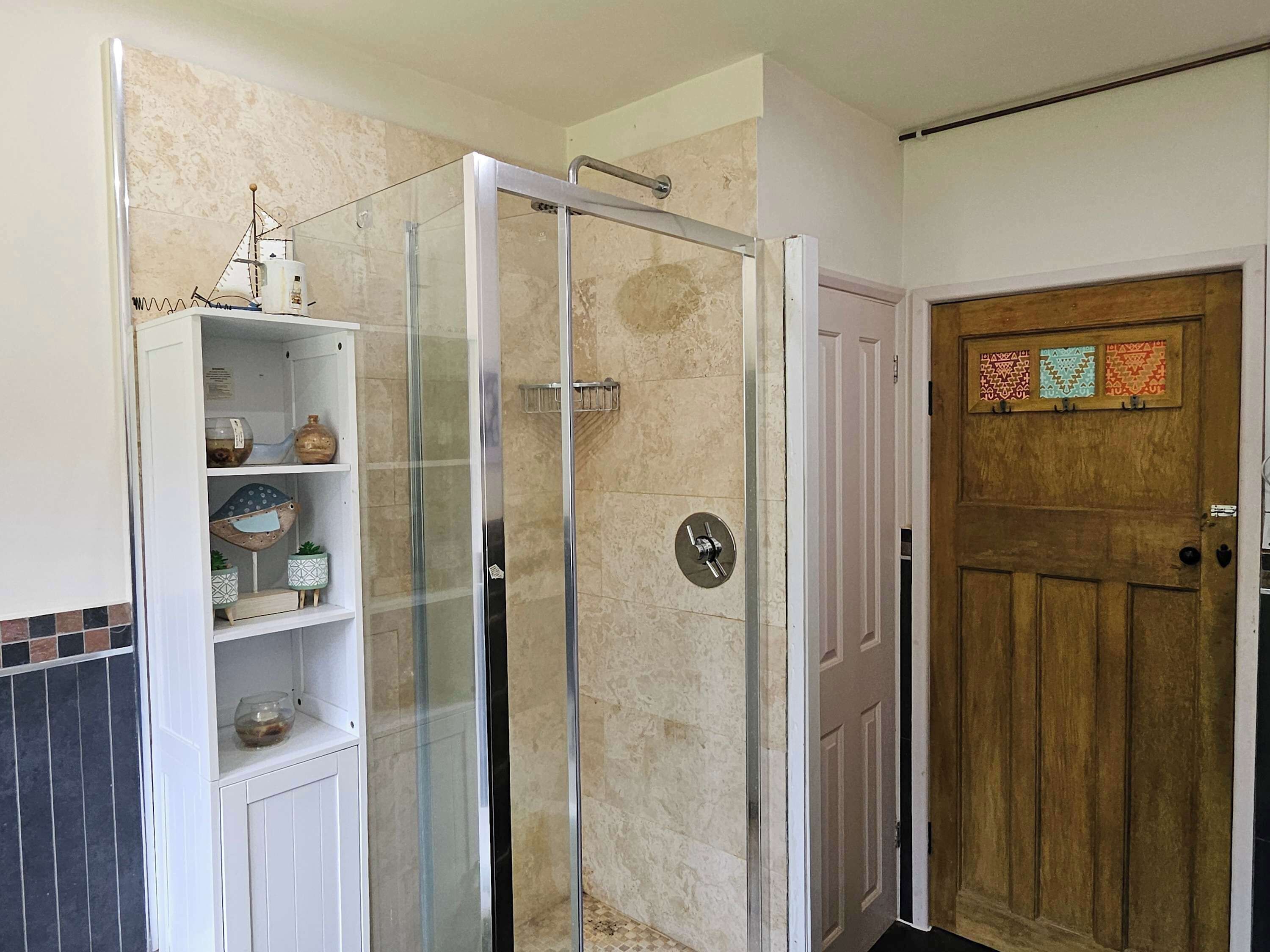 Shower, hair dryer