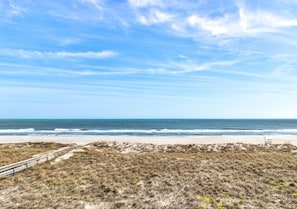 Beach nearby, sun loungers