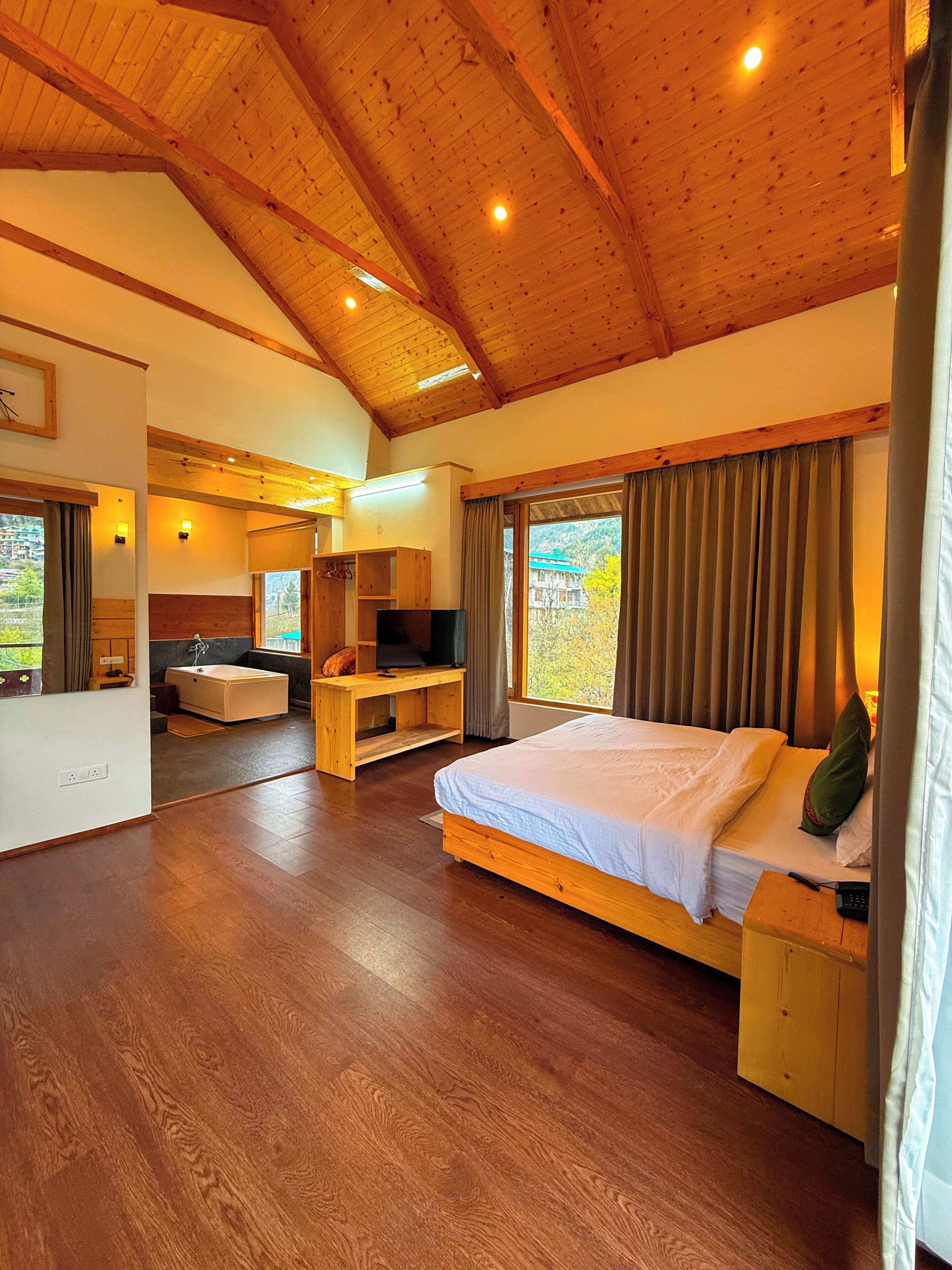 Honeymoon Double Room, Mountain View | Premium bedding, down duvets, desk, laptop workspace