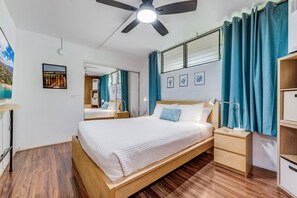 1 bedroom, iron/ironing board, travel crib, free WiFi