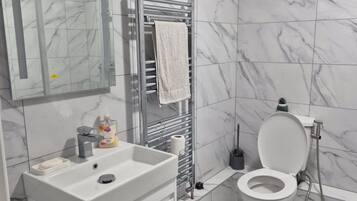 Towels, soap, toilet paper