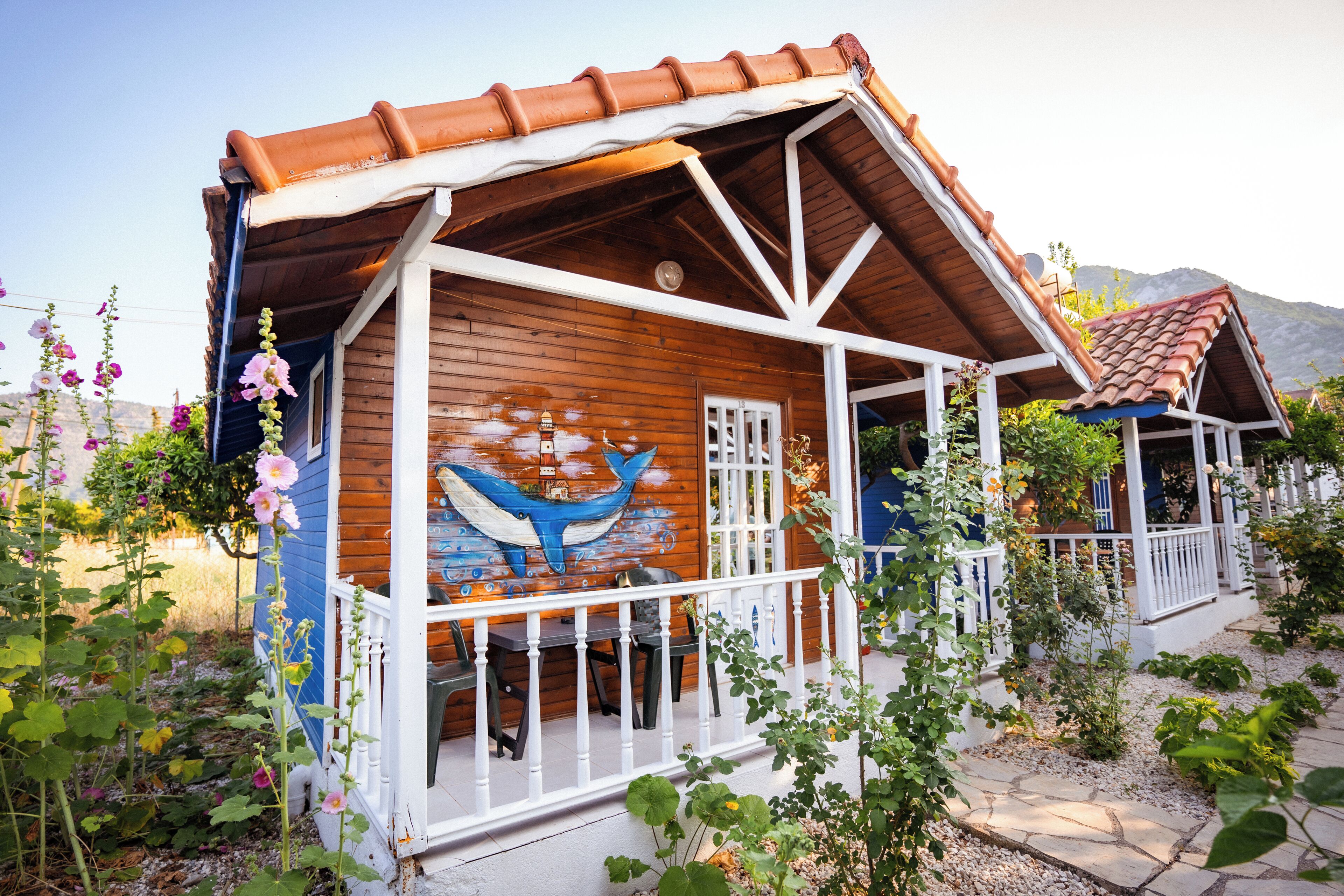 Standard-Bungalow, Mehrere Betten, Gartenblick | Terrasse/Patio