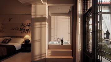 Comfort Double Room, Garden View | Private spa tub