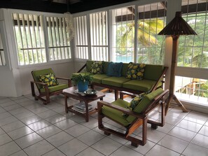 Villa, Ocean View | Living area - Poinsettia Villa (Marigot Bay)