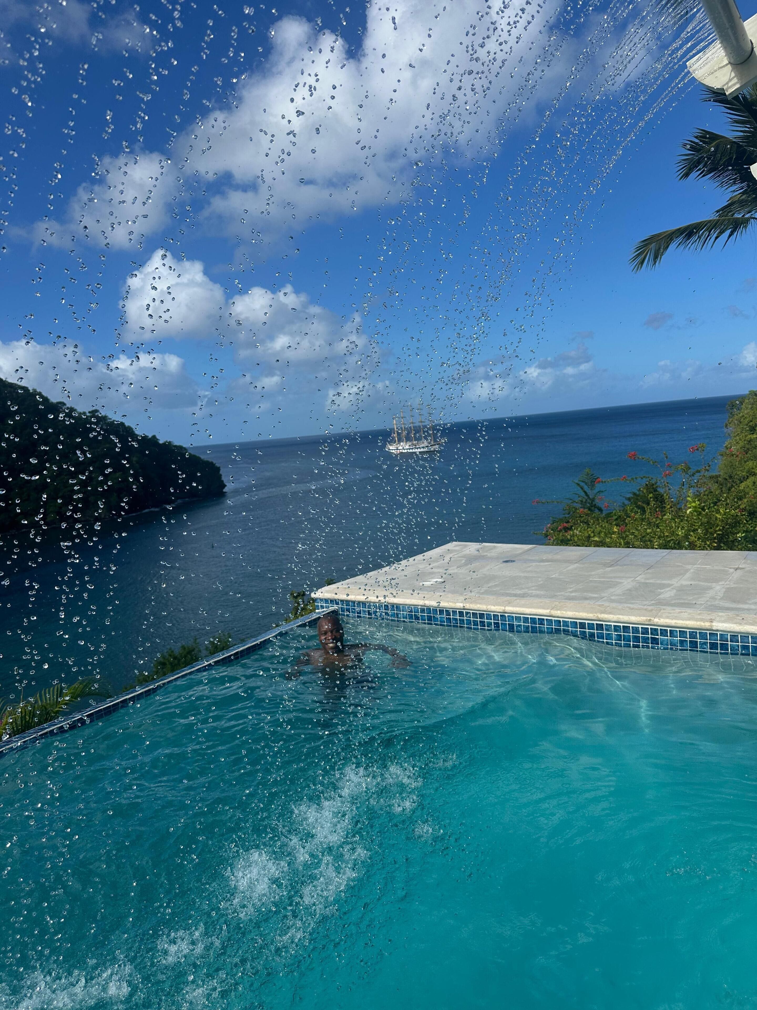 Vila, pemandangan samudra | Teras/patio