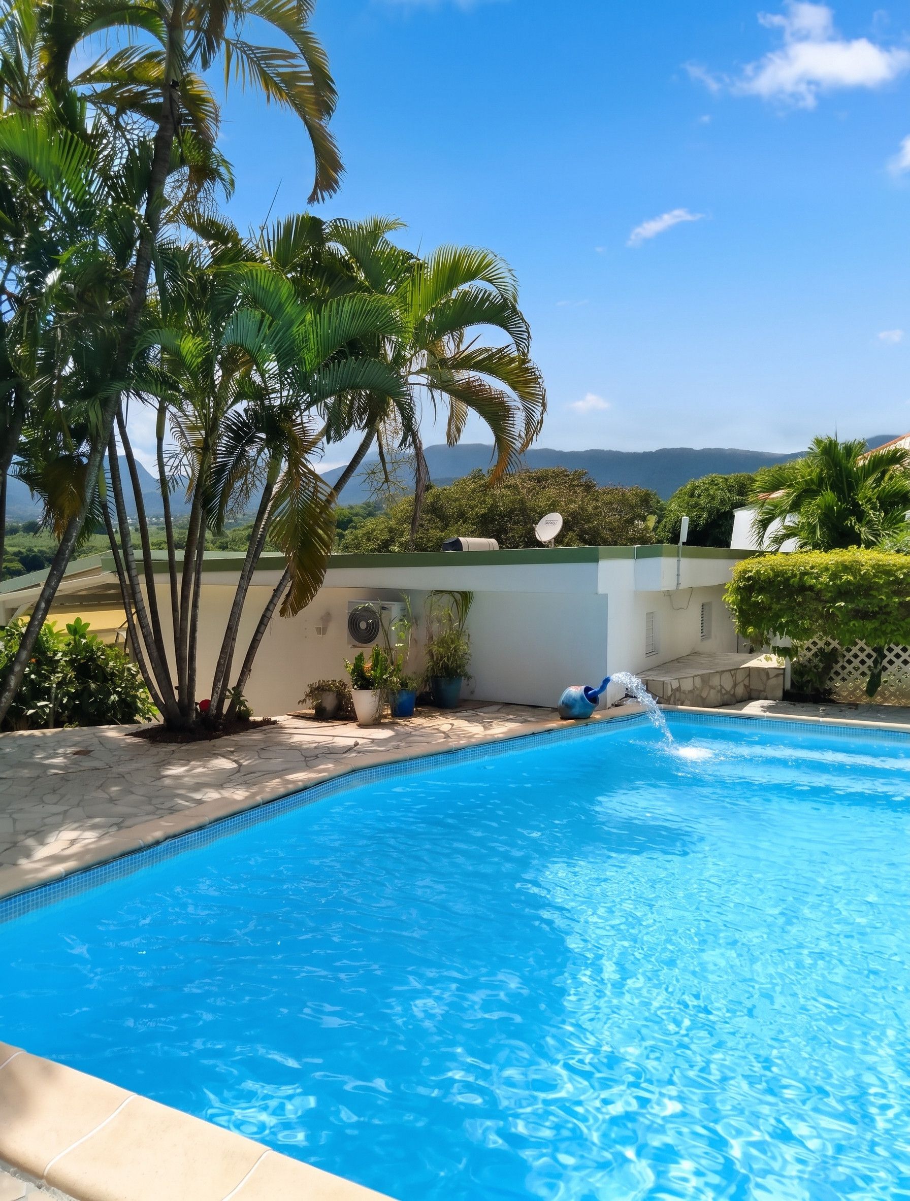 Vue sur piscine