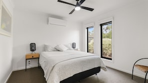4 bedrooms, iron/ironing board, travel crib, internet