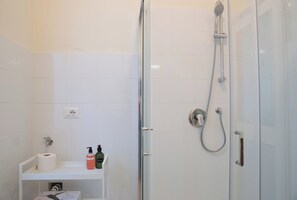 Ducha, secador de pelo, bidé y toallas