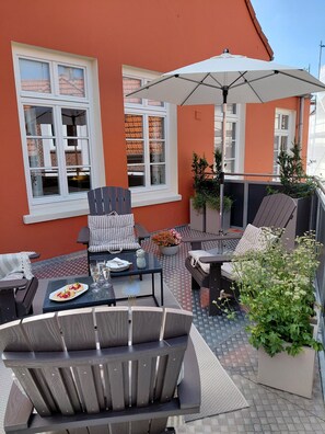 Terrace/patio - Stadtvilla Jever # Apartment Minssen (Jever)